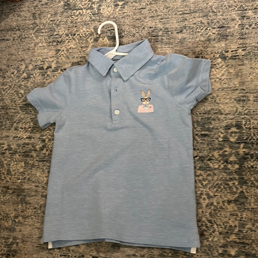 Janie and Jack Easter polo EUC